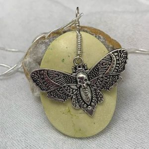 Lemon Jasper Moth Necklace